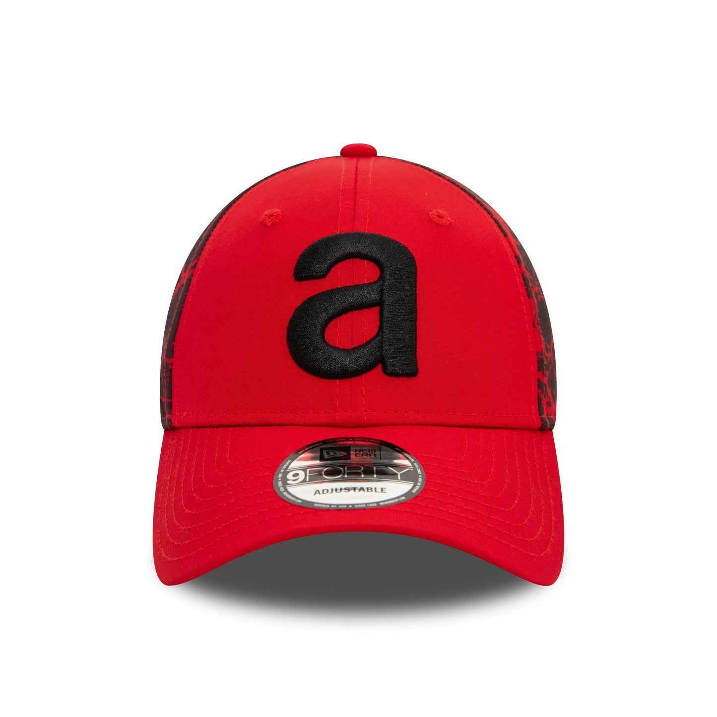 Aprilia Crackle Print 9FORTY Adult Scarlet Black Adjustable Cap