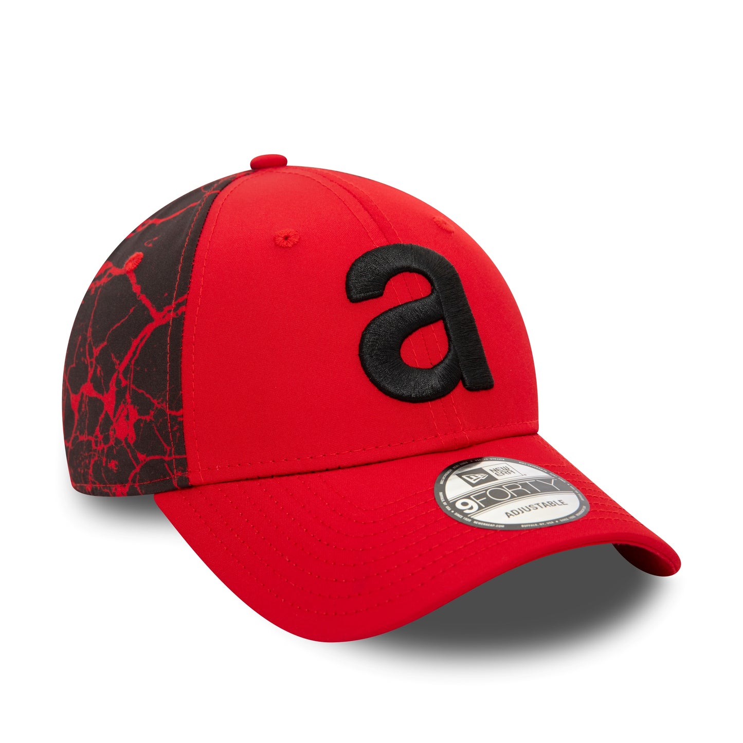 Aprilia Crackle Print 9FORTY Adult Scarlet Black Adjustable Cap