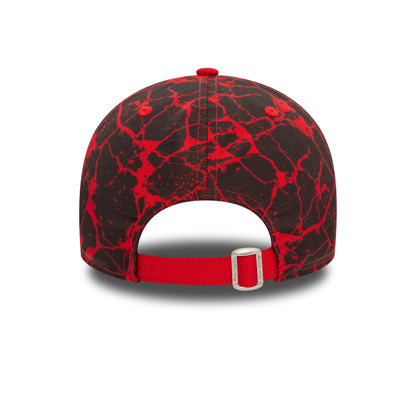 Aprilia Crackle Print 9FORTY Adult Scarlet Black Adjustable Cap