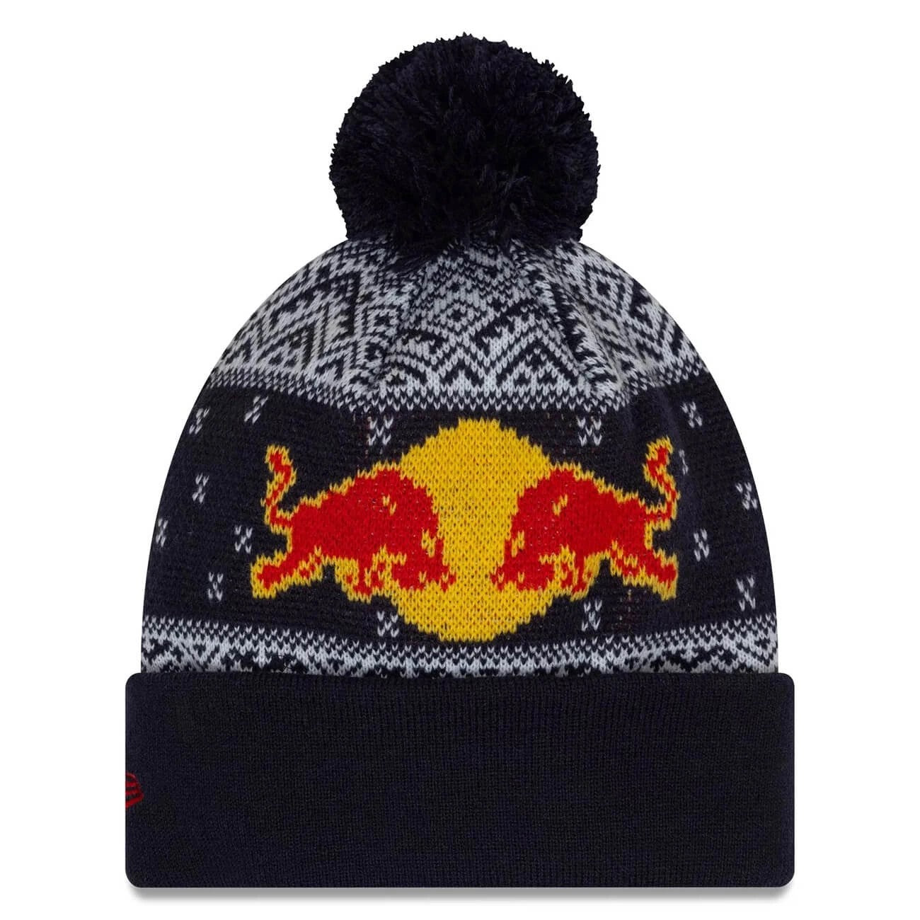 Red Bull Racing F1 New Era Xmas Cuff Bobble Beanie