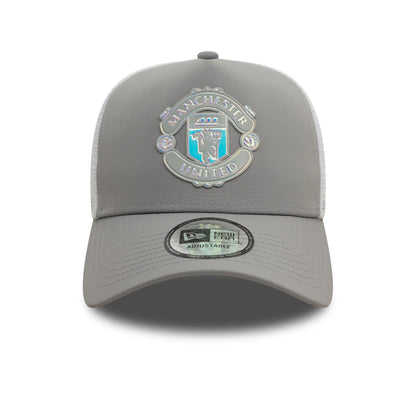 Manchester United Iridescent Trucker Adults Cap - Grey
