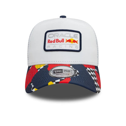 Red Bull Racing Abstract White 9FORTY A-Frame Trucker Adjustable Cap