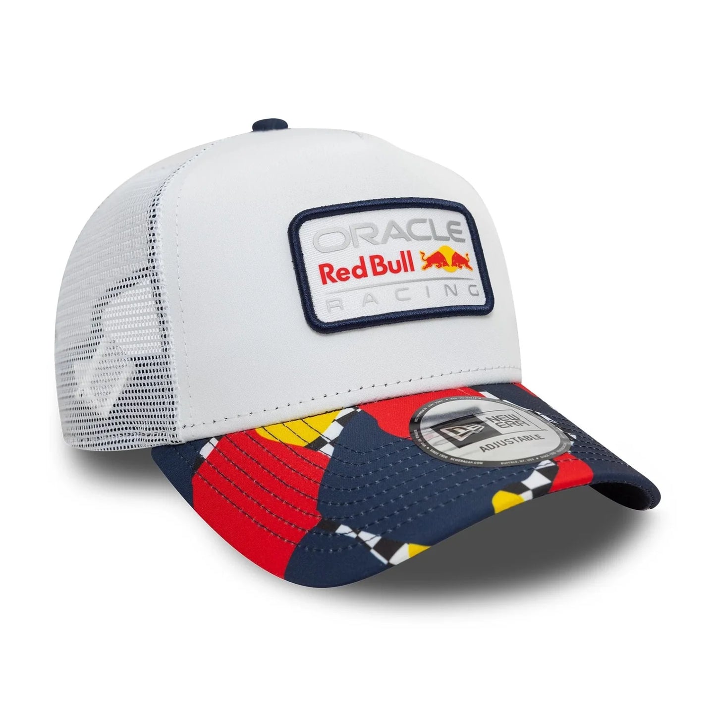 Red Bull Racing Abstract White 9FORTY A-Frame Trucker Adjustable Cap