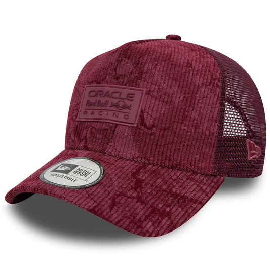 Red Bull Racing F1 Cord 9Forty Trucker Cap Adults - Crushed Red