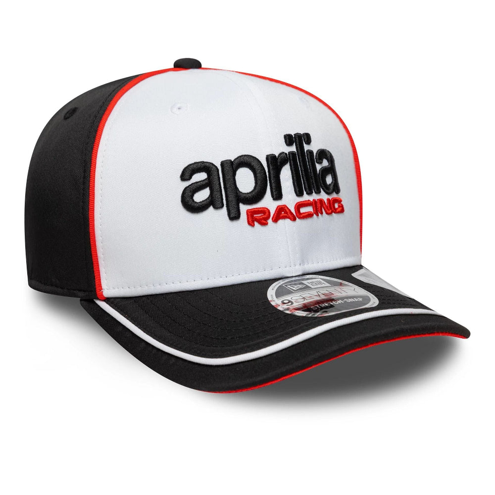 Aprilia Logo White 9SEVENTY Stretch Snap Cap - Unisex