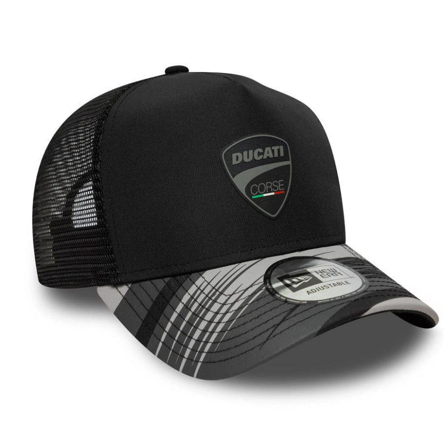 Ducati Motor Logo Print 9FORTY Adult A-Frame Trucker Cap - Unisex