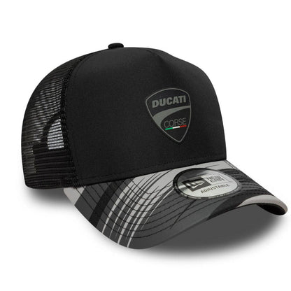 Ducati Motor Logo Print 9FORTY Adult A-Frame Trucker Cap - Unisex
