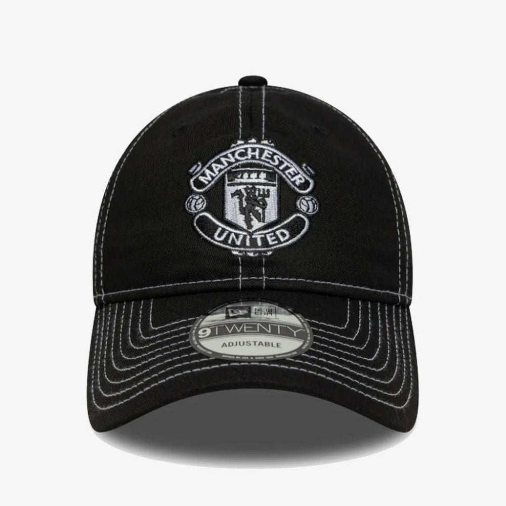 Manchester United FC Adult's 9TWENTY Contrast Stitch Black Cap - Unisex