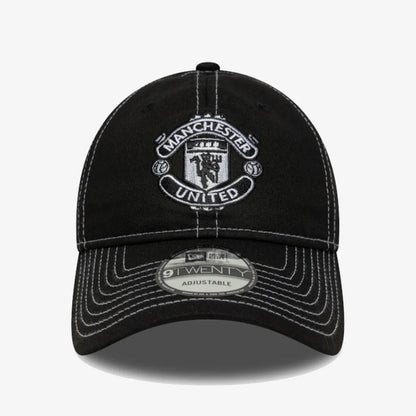 Manchester United FC Adult's 9TWENTY Contrast Stitch Black Cap - Unisex