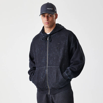 McLaren Racing Washed Black Oversized Full Zip Hoodie