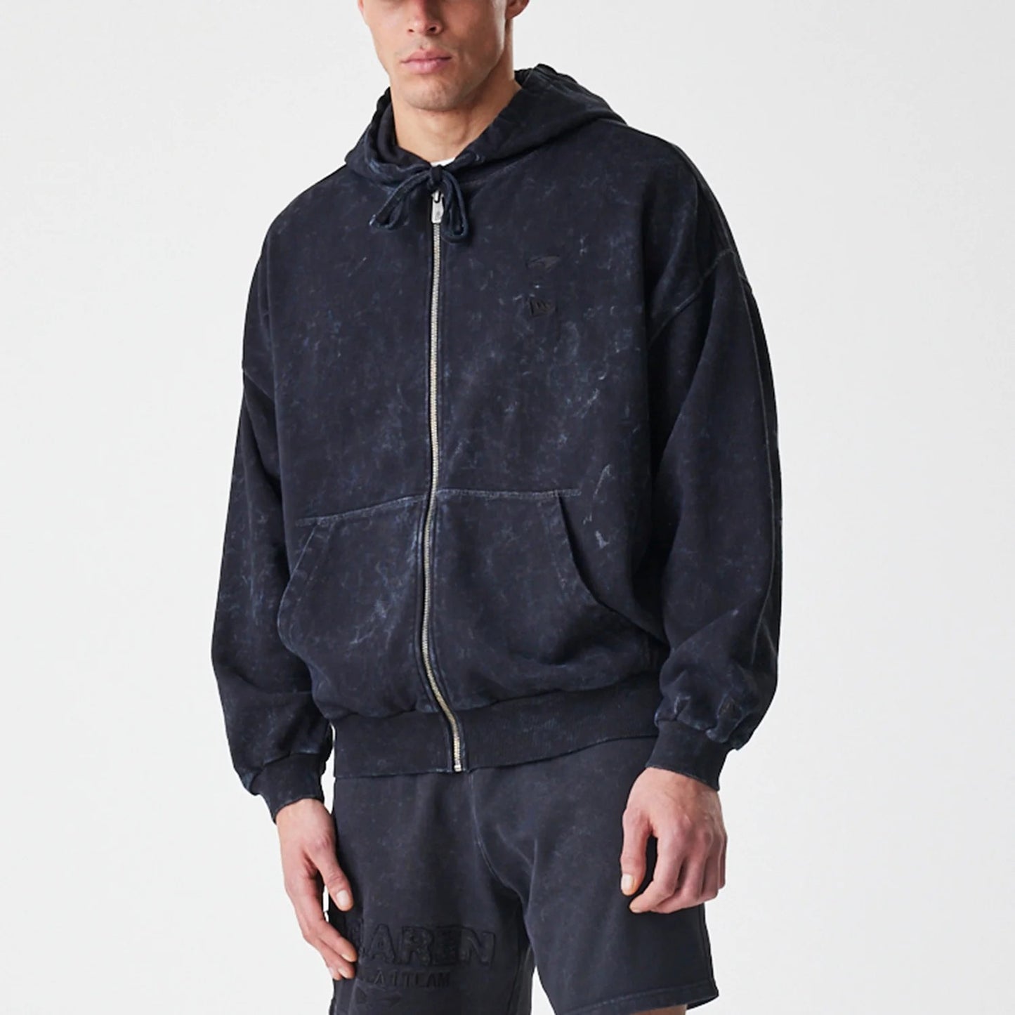 McLaren Racing Washed Black Oversized Full Zip Hoodie