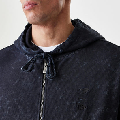 McLaren Racing Washed Black Oversized Full Zip Hoodie
