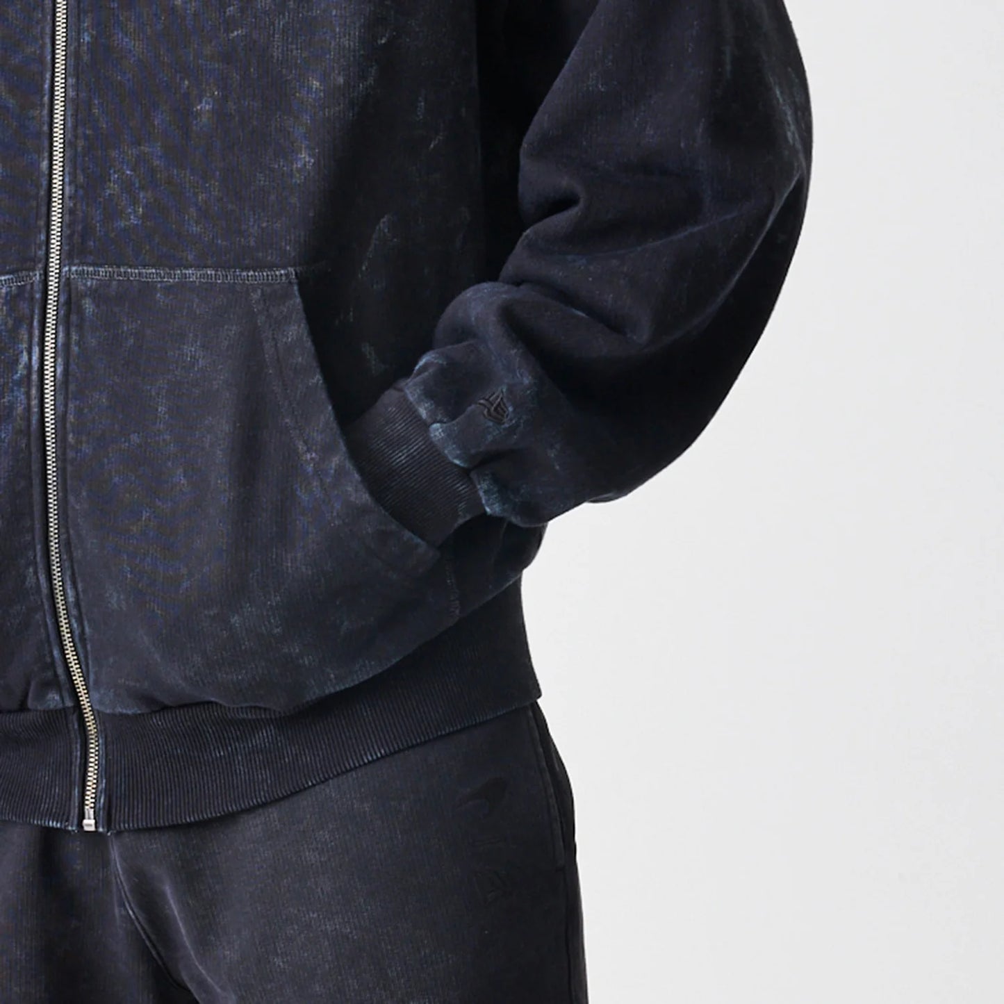 McLaren Racing Washed Black Oversized Full Zip Hoodie