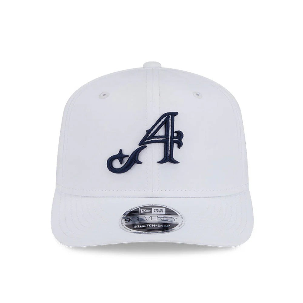 4Aces LIV Golf 2025 White 9SEVENTY Stretch Snap Adjustable Cap