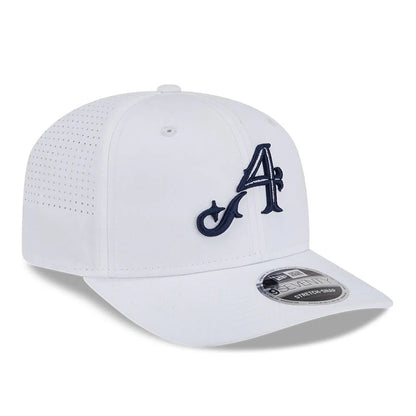 4Aces LIV Golf 2025 White 9SEVENTY Stretch Snap Adjustable Cap