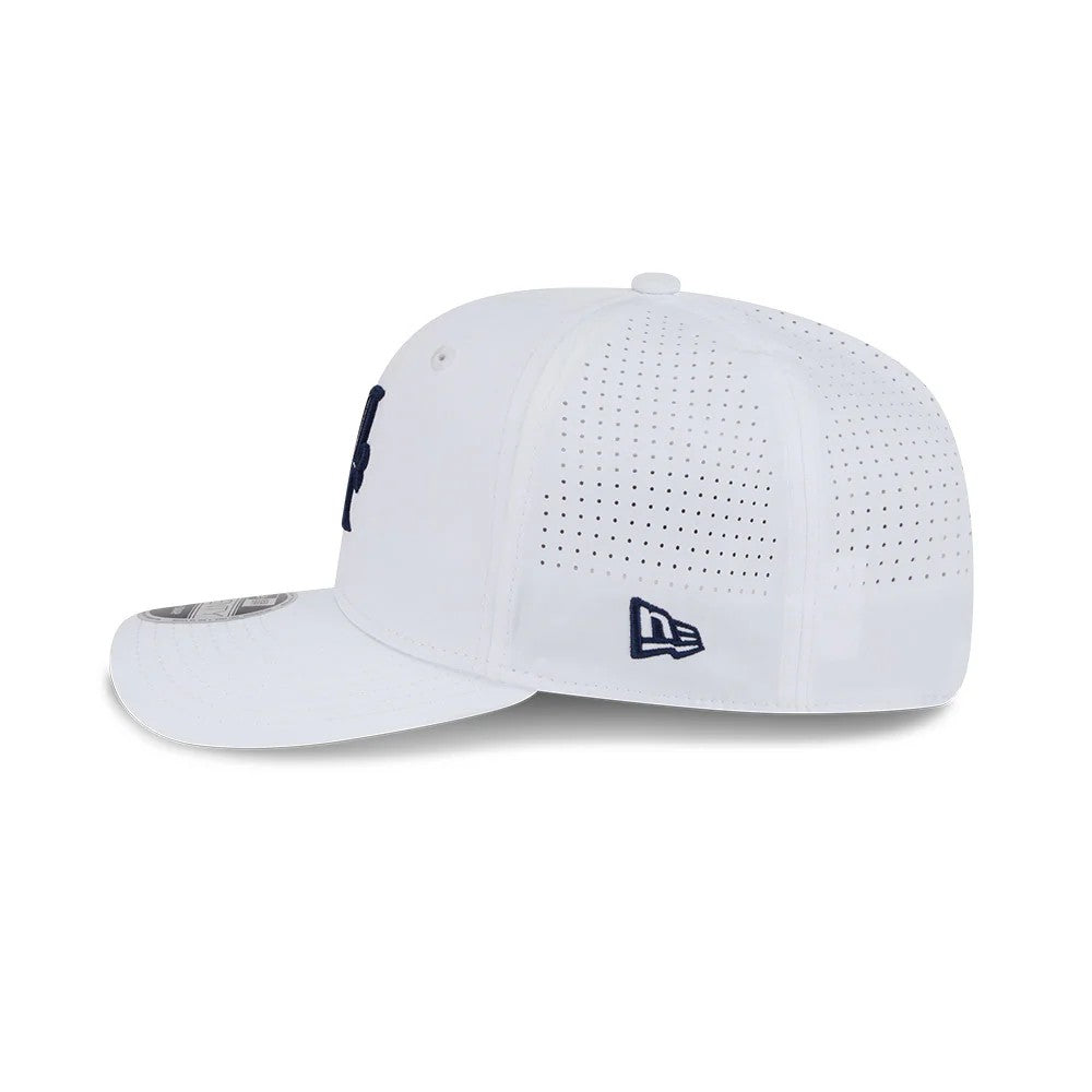 4Aces LIV Golf 2025 White 9SEVENTY Stretch Snap Adjustable Cap