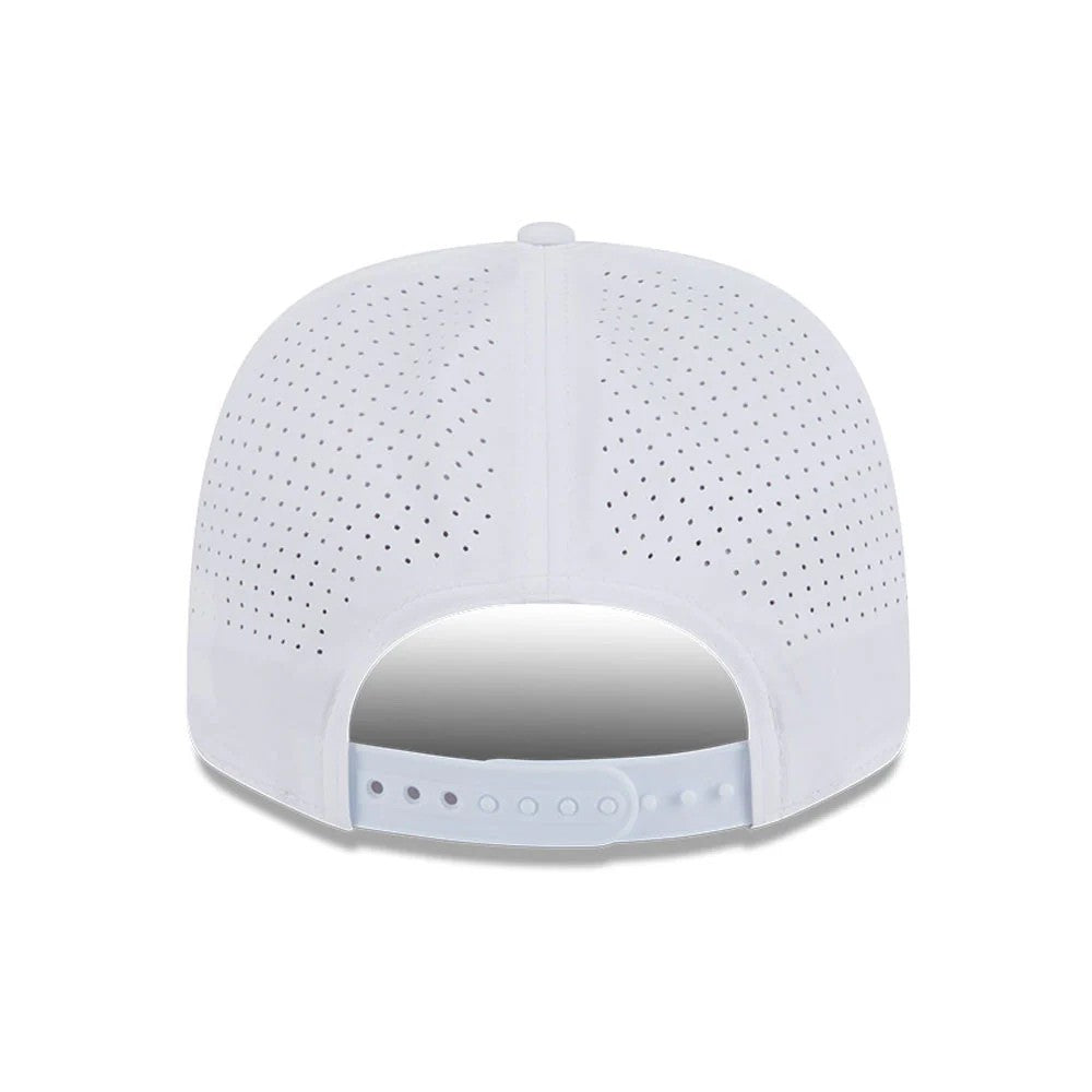 4Aces LIV Golf 2025 White 9SEVENTY Stretch Snap Adjustable Cap