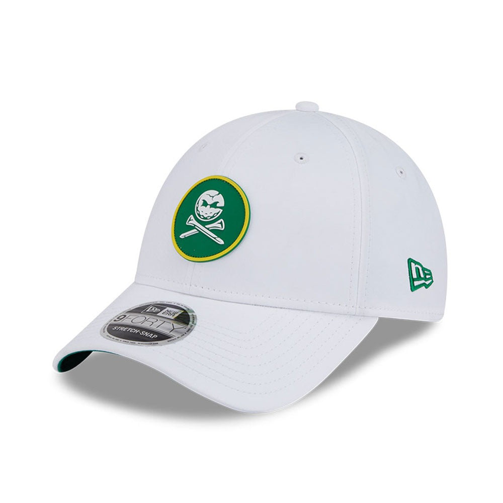 LIV Golf 2025 Crushers Major White 9FORTY Stretch Snap Adjustable Cap