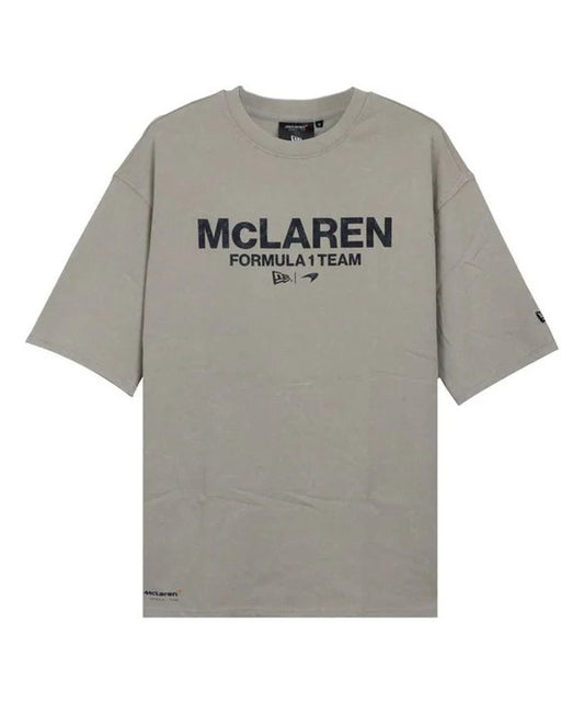 McLaren Racing Wordmark Light Beige Oversized T-Shirt