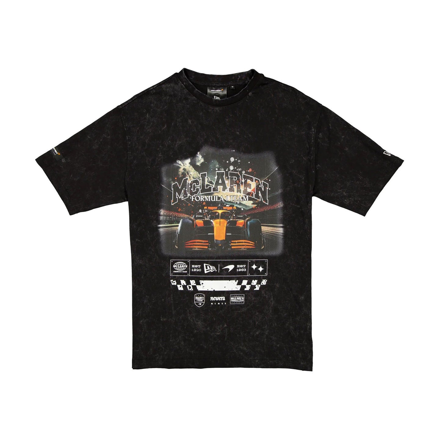 McLaren Racing Washed Graphic Black Oversized T-Shirt