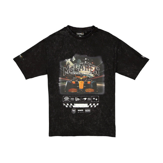 McLaren Racing Washed Graphic Black Oversized T-Shirt