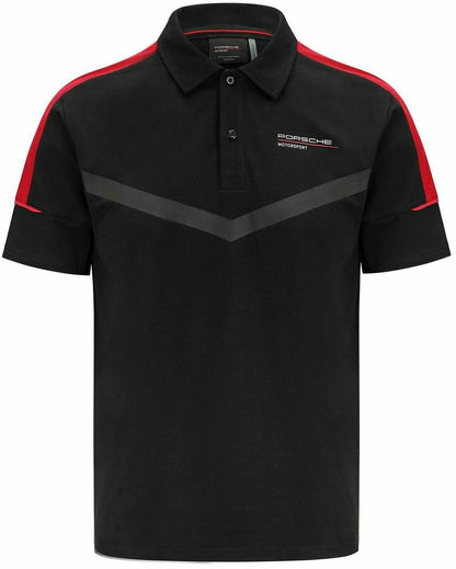 Porsche Motorsport Mens Polo Shirt - Black