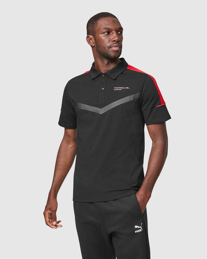 Porsche Motorsport Mens Polo Shirt - Black