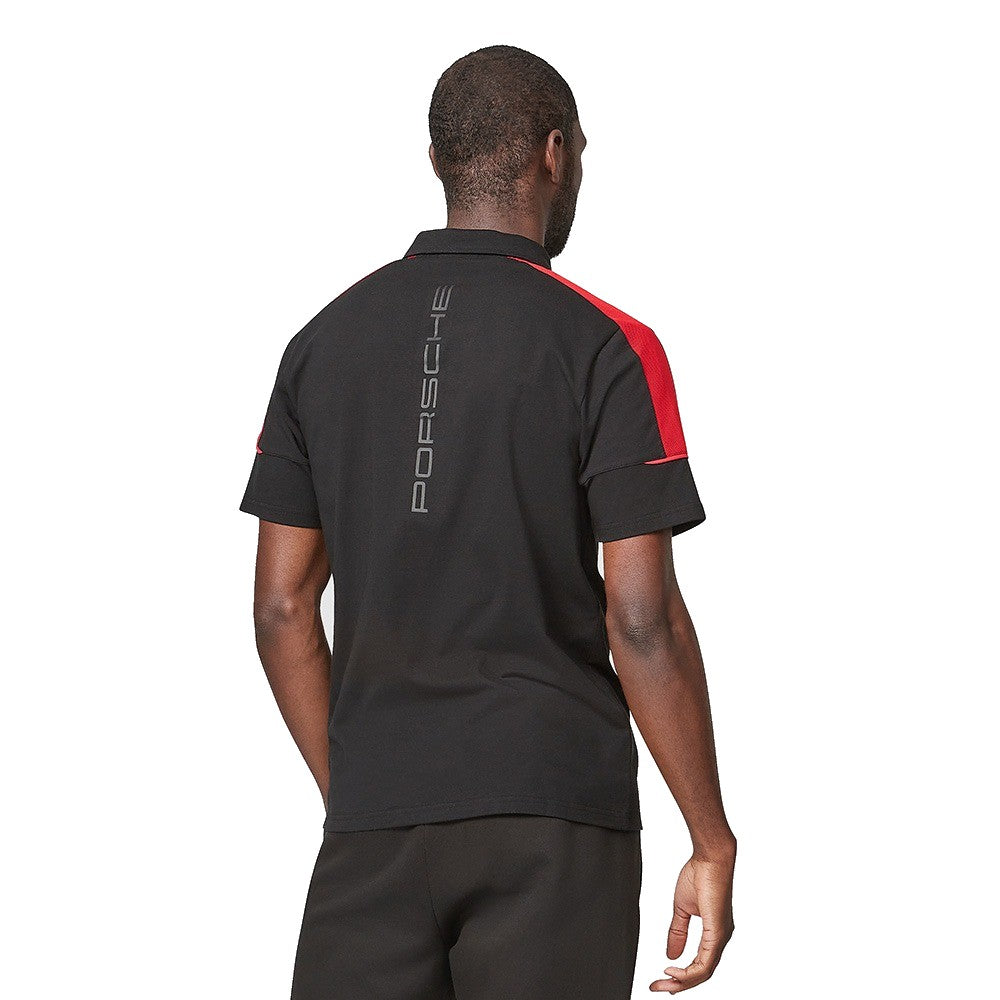 Porsche Motorsport Men's Black Polo Shirt