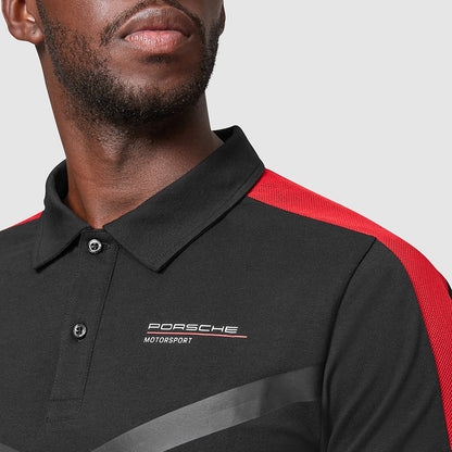 Porsche Motorsport Men's Black Polo Shirt