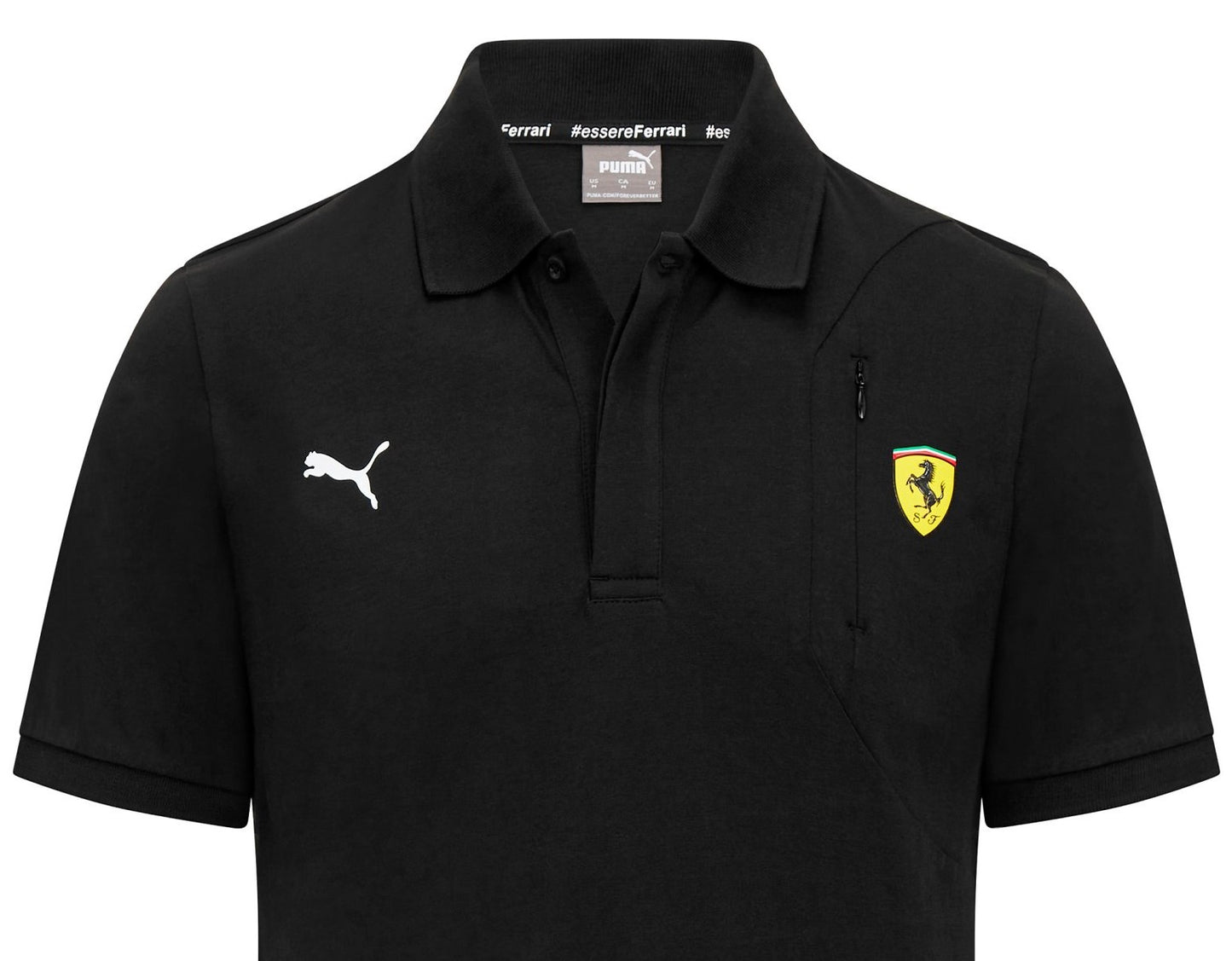 Scuderia Ferrari Mens Classic Polo Shirt - Black