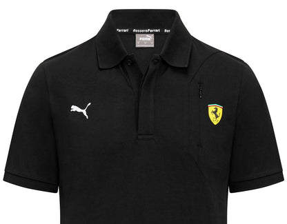 Scuderia Ferrari Mens Classic Polo Shirt - Black