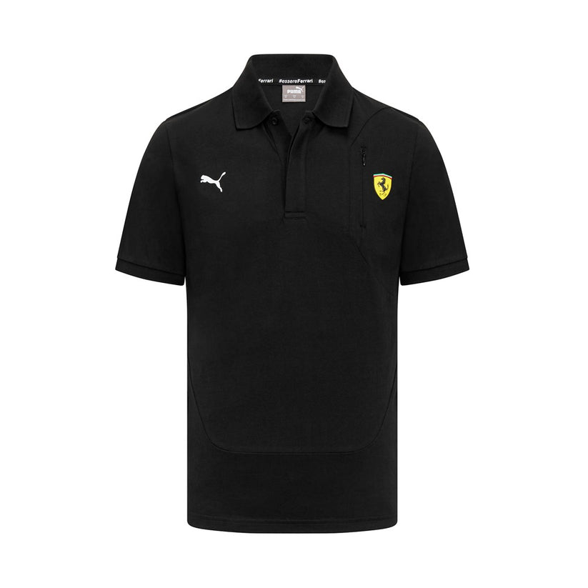 Scuderia Ferrari Mens Classic Polo Shirt - Black – Xcelerate Sport