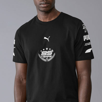 Scuderia Ferrari F1 Celebrating 95th Years T-Shirt - Black