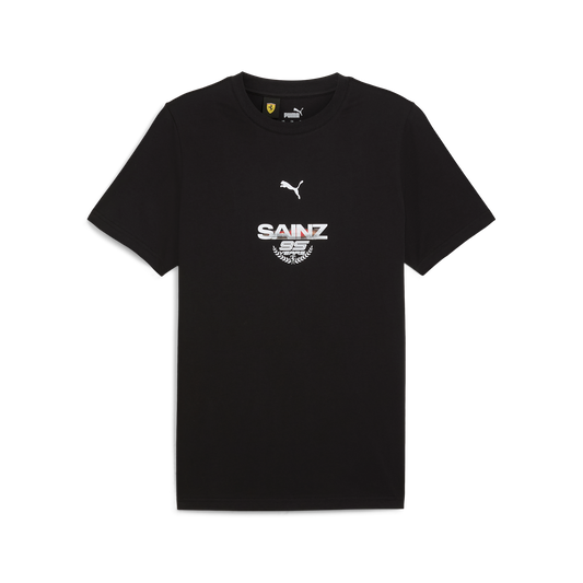 Scuderia Ferrari F1 Men's Carlos Sainz Driver T-Shirt - Black