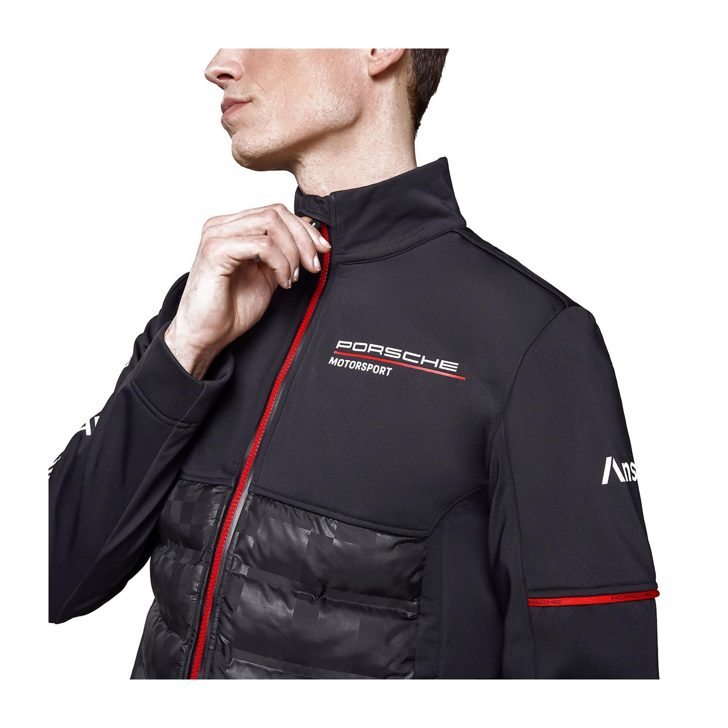 2025 Porsche Motorsport Men's Team Hybrid Jacket Black