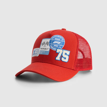 F1 - Heritage Trucker Cap - Red - Unisex