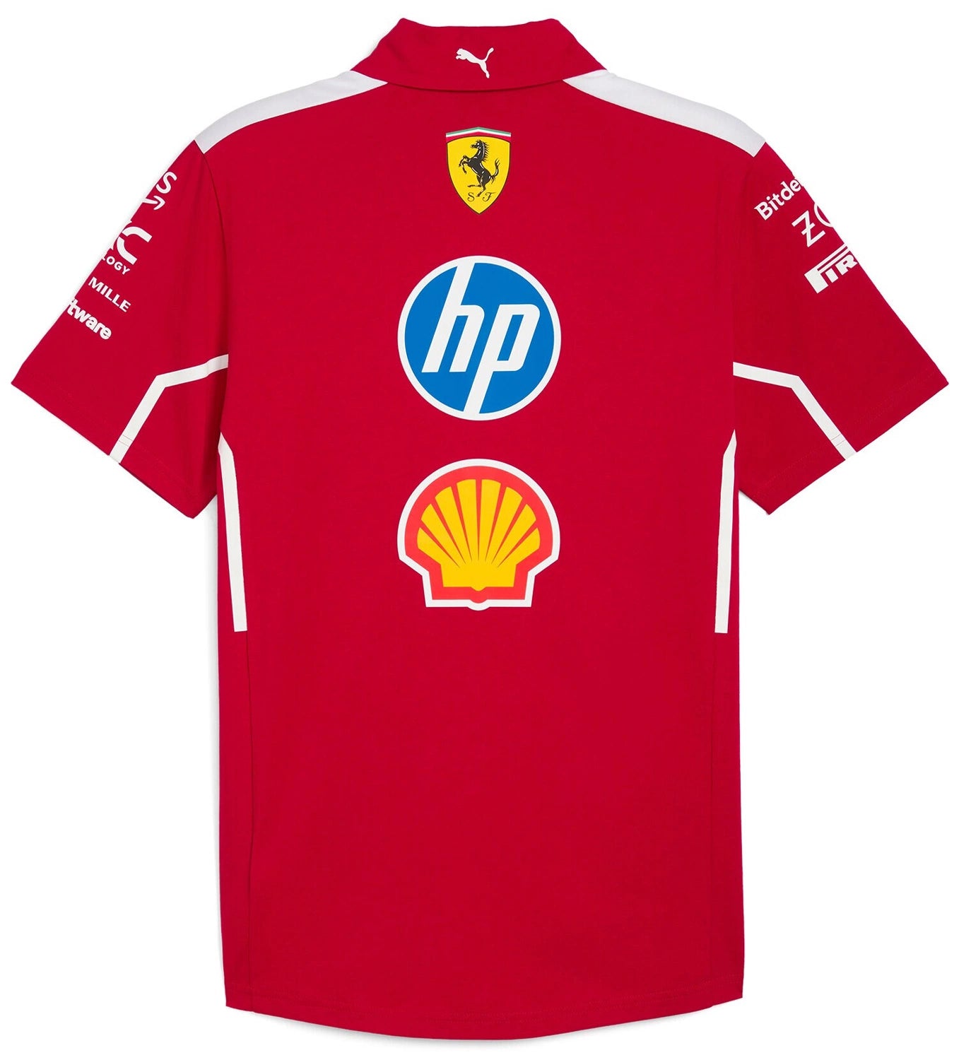 Scuderia Ferrari F1 Men's 2025 Team Polo Shirt - Dark Cherry