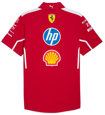 Scuderia Ferrari F1 Men's 2025 Team Polo Shirt - Dark Cherry