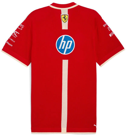 Scuderia Ferrari F1 Men's 2025 China GP Team Knit Polo Shirt