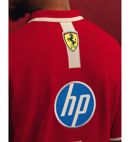 Scuderia Ferrari F1 Men's 2025 China GP Team Knit Polo Shirt