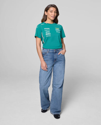 Aston Martin F1 Women's 2025 Team T-Shirt - Green