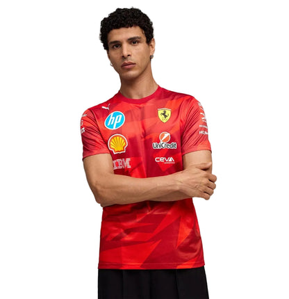Scuderia Ferrari F1 Puma 2025 Las Vegas GP T-Shirt - Red