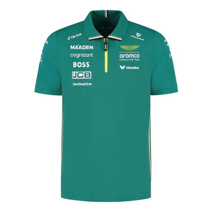 Aston Martin F1 Men's 2025 Team Polo Shirt - Green