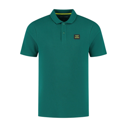 Aston Martin F1 Men's Tech Waffle Polo Shirt - Green