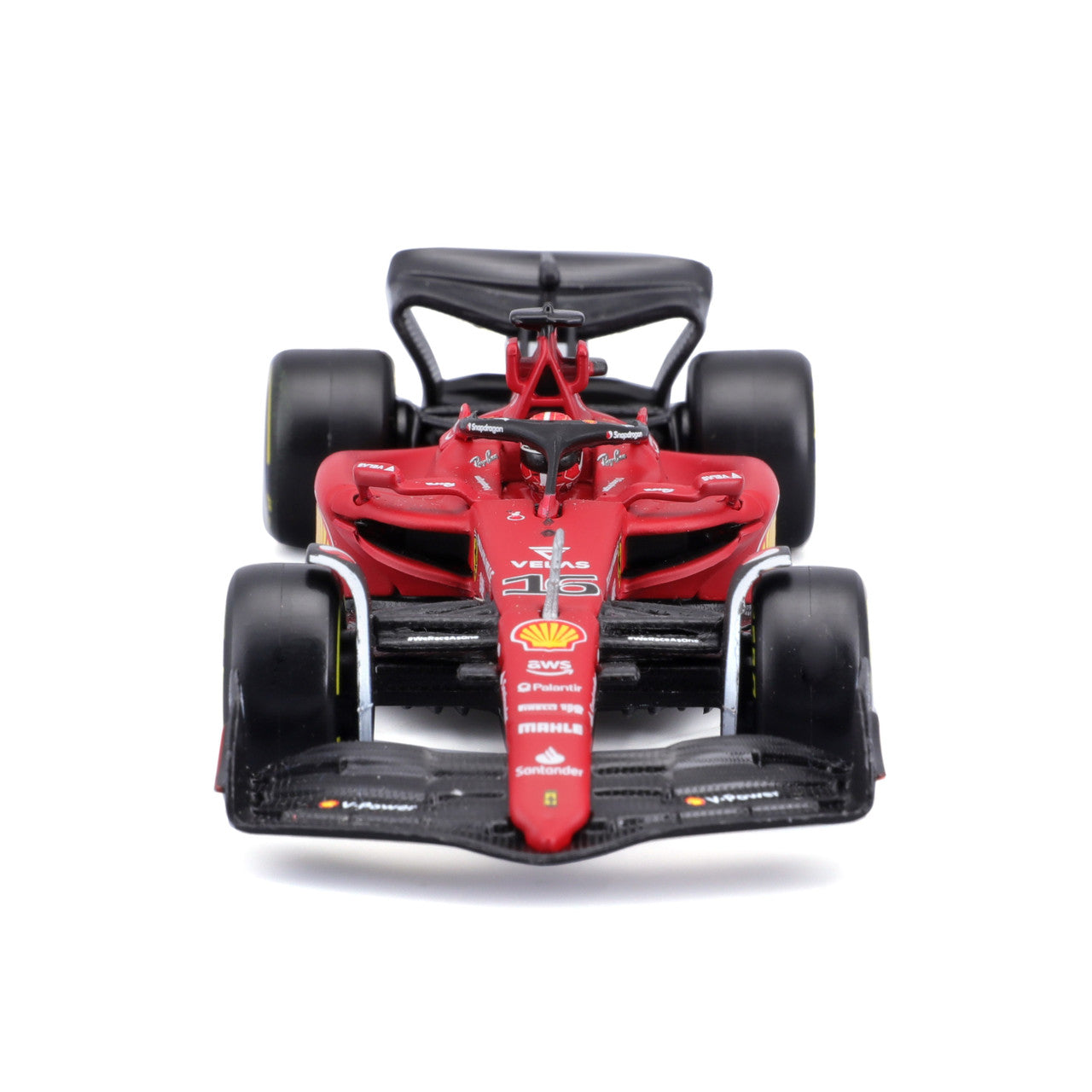 Bburago F1 2022 Ferrari F1-75 Leclerc with helmet in window box 1/43 Scale