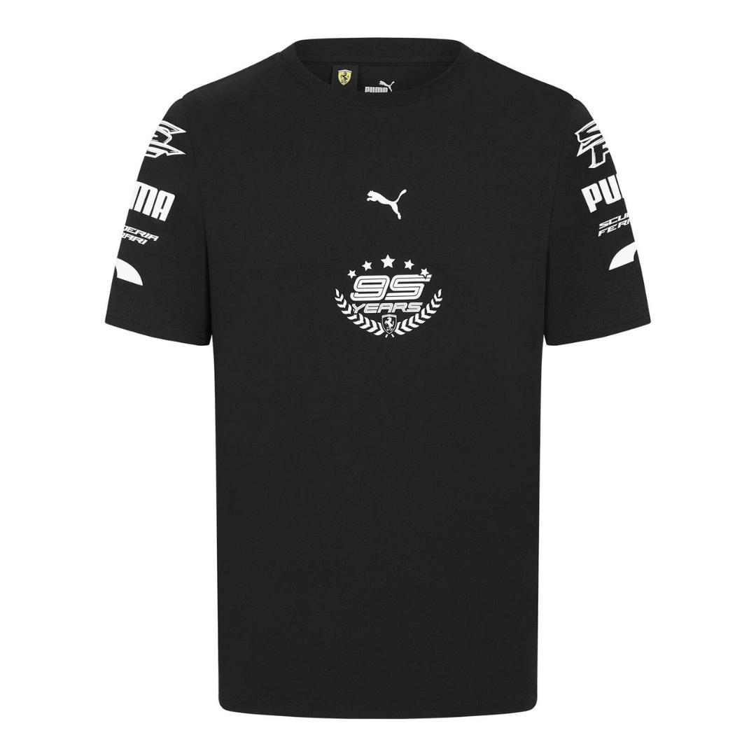 Scuderia Ferrari F1 Celebrating 95th Years T-Shirt - Black