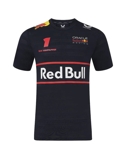 Red Bull Racing F1 Men's 2025 Max Verstappen Team T-Shirt - Navy