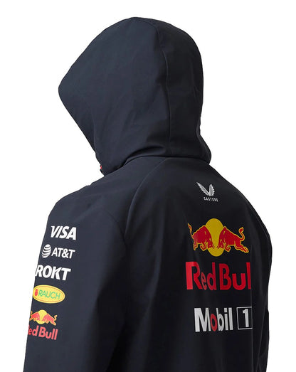 Red Bull Racing F1 2025 Unisex Team Rain Jacket - Navy
