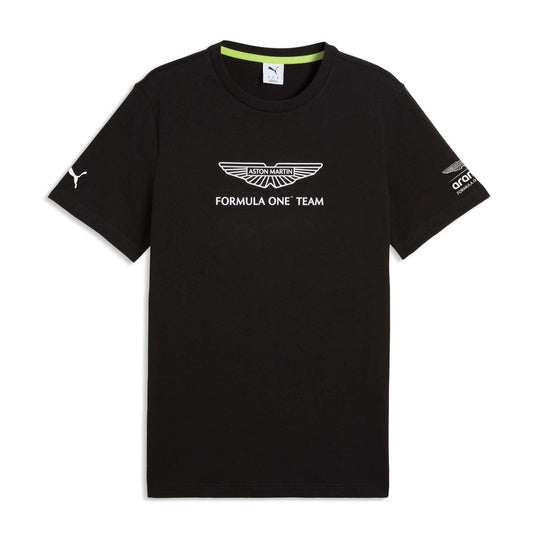 2026 Aston Martin Aramco F1 Mens Large Logo T-Shirt Black