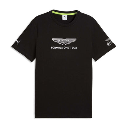 2026 Aston Martin Aramco F1 Mens Large Logo T-Shirt Black